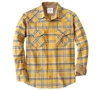 Dubinik® Flannel Shirt for Men Western Mens Pearl Snap Shirts Long Sleeve Casual Cozy Vintage Cowboy Plaid Soft Pure Cotton