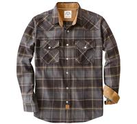 Dubinik® Flannel Shirt for Men Western Mens Pearl Snap Shirts Long Sleeve Casual Cozy Vintage Cowboy Plaid Soft Pure Cotton