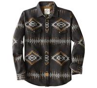 Dubinik® Mens Flannel Shirt Long Sleeve Button Down Plaid All Cotton Soft Brushed Flannel Shirt for Men Utility Casual Shirt, Aztec Brown, XL