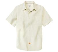 Dubinik® Mens Short Sleeve Button Down Casual Cotton Regular Fit Lightweight Pocket Chambray Mens Button Down Short Sleeve White