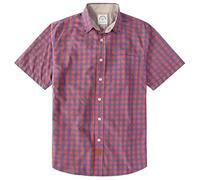 Dubinik® Mens Short Sleeve Button Down Shirts 100% Cotton Plaid Men's Casual Button-Down Shirts with Pocket