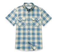 Dubinik® Mens Short Sleeve Button Down Shirts 100% Cotton Plaid Men's Casual Button-Down Shirts with Pocket