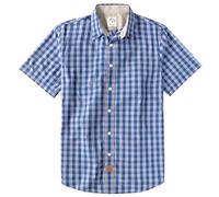 Dubinik® Mens Short Sleeve Button Down Shirts 100% Cotton Plaid Men's Casual Button-Down Shirts with Pocket
