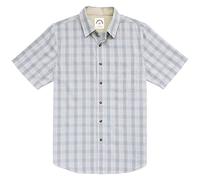 Dubinik® Mens Short Sleeve Button Down Shirts 100% Cotton Plaid Men's Casual Button-Down Shirts with Pocket