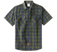 Dubinik® Mens Short Sleeve Button Down Shirts 100% Cotton Plaid Men's Casual Button-Down Shirts with Pocket