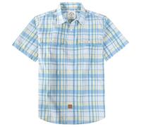Dubinik® Mens Short Sleeve Button Down Shirts Plaid Double Pocket Breathable Soft Casual Regular Fit Lightweight