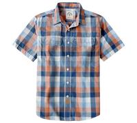Dubinik® Mens Short Sleeve Button Down Shirts Plaid Double Pocket Breathable Soft Casual Regular Fit Lightweight