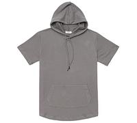 Dubinik Short Sleeve Hoodie for Men Casual Lightweight Sweatshirts with Kangaroo Pocket