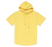 Dubinik Short Sleeve Hoodie for Men Casual Lightweight Sweatshirts with Kangaroo Pocket Yellow