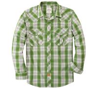 Dubinik® Western Shirt for Men's Long Sleeve Pearl Snap Plaid Casual Cowboy | Classic Pearl Snap, Two Chest Pockets, Pen Slot; Essentials Close For Work Or Vacation; Lightweight Breathable Cotton Blend.