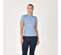 Dublin 1/4 Zip Breathable Short Sleeve Ladies Top - Blue Fog