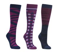 Dublin 3 Pack Socks - Dark Red - Size: One Size