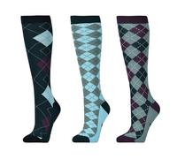 Dublin 3 Pack Socks - Adults One Size · Emerald Green Clan Argyle