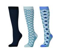 Dublin 3 Pack Socks - Adults One Size · Teal Geo Floral
