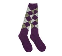 Dublin Argyle Riding Socks - Purple and Ash