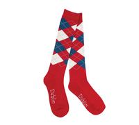 Dublin Argyle Socks - Red/Navy/White - One size