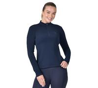 Dublin Brushed Long Sleeve Riding Top, Navy, Ladies Extra Small/8