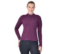 Dublin Brushed Long Sleeve Riding Top, Purple Violet, Ladies Large/14