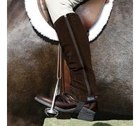 Dublin Childrens Easy Care Half Chaps (Weatherbeeta): Brown: Medium