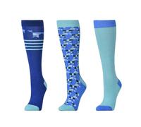 Dublin Childrens/Kids Geometric High Riding Socks (Pack of 3)