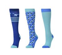 Dublin Childrens/Kids Geometric High Riding Socks (Pack of 3One Size Light Mint