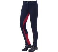 Dublin Childrens/kids Supa-Fit Euro Seat Pull On Jodhpurs Navy/red (27In)