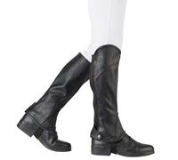 Dublin Stretch Fit Half Chaps - Black/Patent Piping - Child - X-Small