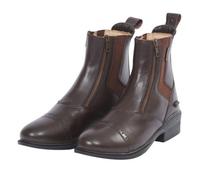 Dublin Evolution Adults Double Zip Front Leather Paddock Boots Brown (7 Uk)