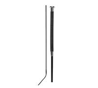 Dublin Fancy Stitch Leather Dressage Whip, Black, 110cm