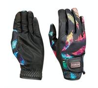 Dublin Feather Print Riding Gloves - Large