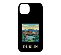 Dublin Ireland Coast Riverfront Retro Travel Graphic Case for iPhone 14 Plus