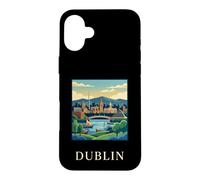 Dublin Ireland Coast Riverfront Retro Travel Graphic Case for iPhone 16 Plus