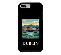 Dublin Ireland Coast Riverfront Retro Travel Graphic Case for iPhone 7 Plus/8 Plus