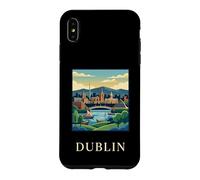 Dublin Ireland Coast Riverfront Retro Travel Graphic Case for iPhone XS Max