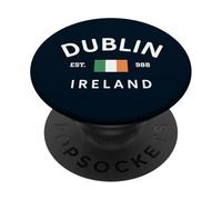 Dublin Ireland Est. 988 Irish Flag Souvenir PopSockets Adhesive PopGrip