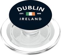 Dublin Ireland Est. 988 Irish Flag Souvenir PopSockets PopGrip for MagSafe