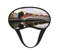 Dublin Ireland Ha Penny Bridge River Polyester Sleep Mask,Light Blocking Sleep Eye Mask,Night Sleeping Mask, Eye Blinder