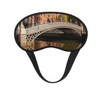 Dublin Ireland Ha Penny Bridge River Print Comfort Eye Mask for Sleeping Light Blocking Nap for Travel Yoga Camping Night Rest