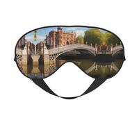 Dublin Ireland Ha Penny Bridge River Print Eye Mask,Silk-Like Sleep Mask,Night Sleeping Mask for Men Women,for Sleep Relaxation