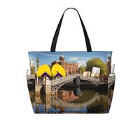 Dublin Ireland Ha Penny Bridge River Print Large Capacity Travel Bag For Women Beach Tote Bags Duffle Bag,For Travel Gym Vacation