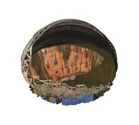 Dublin Ireland Ha Penny Bridge River Print Reusable Shower Cap For Women Shower Caps With Double-Layer Elastic For Long Hair Bath
