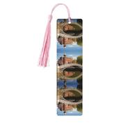 Dublin Ireland Ha Penny Bridge River Print Wooden Bookmarks Tassel Bookmark Book Marks Reading Accessories,for Book Lovers Teachers