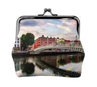 Dublin Ireland Ha Penny Bridge River Printing Lightweight Coin Purse, Minimalist Wallet for Coffee Runs and Local Outings