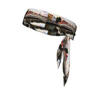 Dublin Ireland Ha Penny Bridge River Printing One-Pack Tie Headbands Moisture Wicking Athletic Sports Head Band For Men And Women