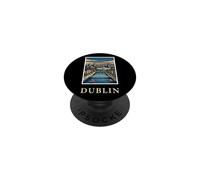 Dublin Ireland River Liffey Vintage Travel Celtic Artwork PopSockets Adhesive PopGrip