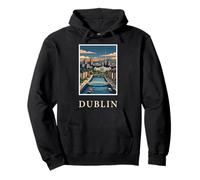 Dublin Ireland River Liffey Vintage Travel Celtic Artwork Pullover Hoodie