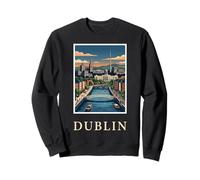 Dublin Ireland River Liffey Vintage Travel Celtic Artwork Sweatshirt
