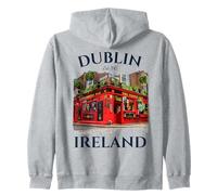 Dublin Ireland Souvenir Irish Pub Temple Bar Style Celtic Zip Hoodie