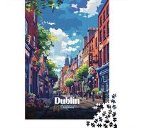 Dublin, Ireland Street View Illustration 1000 Piece Jigsaw, New Year Gift, 52x38cm/1000pcs
