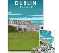 Dublin Ireland Travel Art Puzzles for Teenagers Teens 1000pc Puzzle,Decompressing Intellectual Educational Toy Secret Santa Gifts 50x75cm